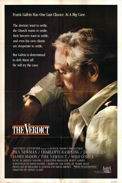 the verdict 1982 one sheet poster folded